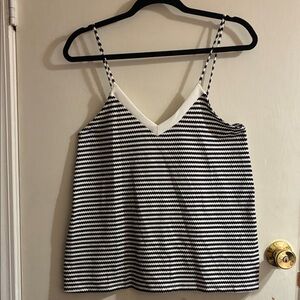 Striped Black and White Women's Top